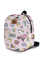 90s Pattern Toddler Backpack – Small Size Kids Backpack for Ages 1–3, Daycare Bag