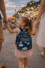 Good Night Pattern Personalized Toddler Backpack – Small Size Kids Backpack for Ages 1–3, Daycare Bag