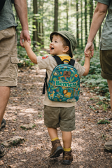 Forest Pattern Personalized Toddler Backpack – Small Size Kids Backpack for Ages 1–3, Daycare Bag