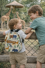 Animated Forest Pattern Personalized Toddler Backpack – Small Size Kids Backpack for Ages 1–3, Daycare Bag