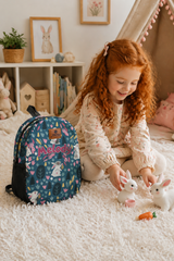 Rabbit Pattern Personalized Backpack – Medium Size Kids Backpack for Ages 3–6, Daycare Bag