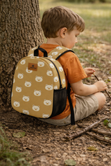Teddy Bear Pattern Preschool Backpack – Medium Size Kids Backpack for Ages 3–5, Daycare Bag
