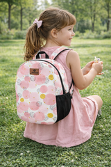 Pink Bubble Pattern Preschool Backpack – Medium Size Kids Backpack for Ages 3–5, Daycare Bag