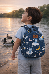 Good Night Pattern Preschool Backpack – Medium Size Kids Backpack for Ages 3–5, Daycare Bag