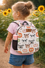 Friends Portrait Pattern Preschool Backpack – Medium Size Kids Backpack for Ages 3–5, Daycare Bag