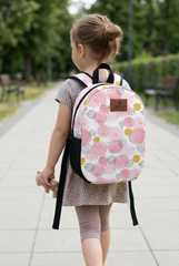 Pink Bubble Pattern Preschool Backpack – Medium Size Kids Backpack for Ages 3–5, Daycare Bag