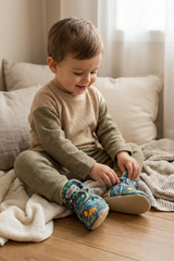 Forest Adventure Baby Booties – Cozy Non-Slip Cotton Slippers for Nature-Loving Little Feet