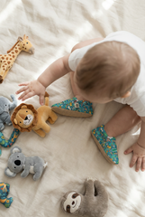 Make It Yours – Personalized Forest Pattern Booties for Babies | Non-Slip, Cotton, Home & Nursery Use