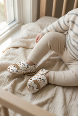 Make It Yours – Personalized Salmon Pattern Booties for Babies | Non-Slip, Cotton, Unisex