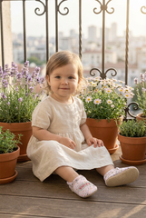 Make It Yours – Personalized Pink Spring Booties for Babies | Non-Slip, Cotton, Home & Nursery Use