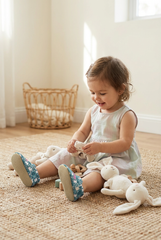Make It Yours – Personalized Rabbit Pattern Booties for Babies | Non-Slip, Cotton, Home & Nursery Use