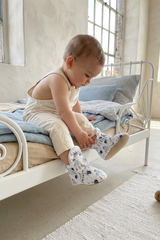 Blue Sea Adventure Baby Booties – Non-Slip Cotton Shoes for Little Explorers