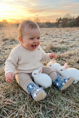 Bunny Rabbit Baby Booties – Soft Non-Slip Cotton Slippers for Gentle First Steps