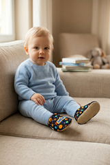 Make It Yours – Personalized Happy Space Booties for Babies | Non-Slip, Organic Cotton, First Step Shoes