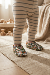 Make It Yours – Personalized Flowered Rabbit Booties for Babies | Non-Slip, Organic Cotton, First Step Shoes