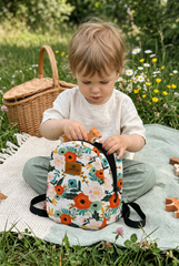 April Flower Pattern Toddler Backpack – Small Size Kids Backpack for Ages 1–3, Daycare Bag