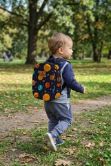 Happy Space Pattern Toddler Backpack – Small Size Kids Backpack for Ages 1–3, Daycare Bag