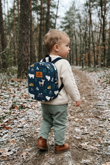 Winter Animals Pattern Toddler Backpack – Small Size Kids Backpack for Ages 1–3, Daycare Bag