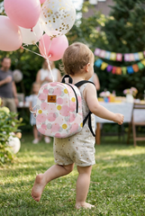 Pink Bubble Pattern Toddler Backpack – Small Size Kids Backpack for Ages 1–3, Daycare Bag