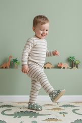 Make It Yours – Personalized Green Dino Booties for Babies | Non-Slip, Cotton, Unisex