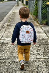 Big Adventure in Traffic Pattern Toddler Backpack – Small Size Kids Backpack for Ages 1–3, Daycare Bag