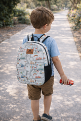 Big Adventure in Traffic Pattern Preschool Backpack – Medium Size Kids Backpack for Ages 3–5, Daycare Bag