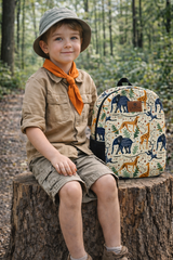 Animated Forest Pattern Preschool Backpack – Medium Size Kids Backpack for Ages 3–5, Daycare Bag
