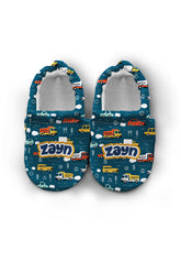Make It Yours – Personalized Cars Pattern Booties for Babies | Non-Slip, Organic Cotton, Home & Nursery Use