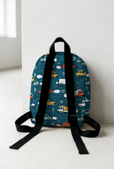 Cars Pattern Personalized Toddler Backpack – Small Size Kids Backpack for Ages 1–3, Daycare Bag