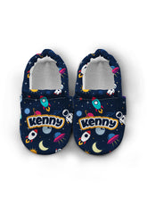 Make It Yours – Personalized Astronaut Booties for Babies | Non-Slip, Organic Cotton, Home & Nursery Use