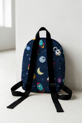 Astronaut Pattern Personalized Toddler Backpack – Small Size Kids Backpack for Ages 1–3, Daycare Bag