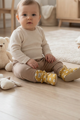 Teddy Bear Baby Booties – Soft Non-Slip Cotton Slippers for Cuddly Little Feet