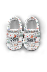 Make It Yours – Personalized Big Traffic Adventure Booties for Babies | Non-Slip, Organic Cotton, Indoor Use