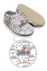 Make It Yours – Personalized Big Traffic Adventure Booties for Babies | Non-Slip, Organic Cotton, Indoor Use