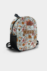 Bohemian Floral Pattern Personalized Backpack – Medium Size Kids Backpack for Ages 3–6, Daycare Bag