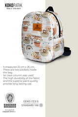 Above the Clouds Pattern Toddler Backpack – Small Size Kids Backpack for Ages 1–3, Daycare Bag