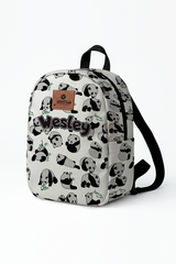 Crazy Panda Pattern Personalized Toddler Backpack – Small Size Kids Backpack for Ages 1–3, Daycare Bag