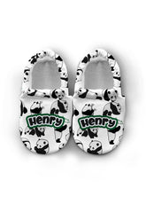 Make It Yours – Personalized Crazy Panda Booties for Babies | Non-Slip, Organic Cotton, First Step Shoes