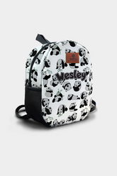 Crazy Panda Pattern Personalized Backpack – Medium Size Kids Backpack for Ages 3–6, Daycare Bag