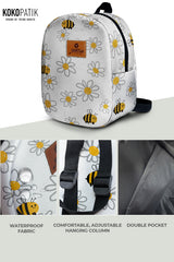 Daisy Pattern Toddler Backpack – Small Size Kids Backpack for Ages 1–3, Daycare Bag