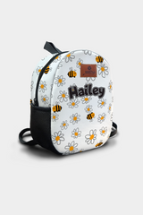 Daisy Pattern Personalized Backpack – Medium Size Kids Backpack for Ages 3–6, Daycare Bag