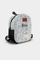 Lace Pattern Personalized Backpack – Medium Size Kids Backpack for Ages 3–6, Daycare Bag