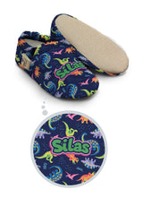 Make It Yours – Personalized Dinno Pattern Booties for Babies | Non-Slip, Cotton, Unisex