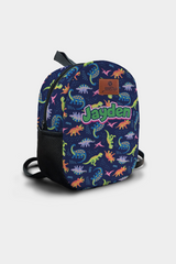 Dinno Pattern Personalized Backpack – Medium Size Kids Backpack for Ages 3–6, Daycare Bag