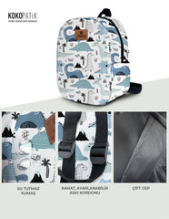 Dinosaur Pattern Toddler Backpack – Small Size Kids Backpack for Ages 1–3, Daycare Bag