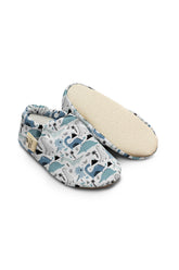 Kokopatik Organic Cotton Baby Booties – Non-Slip Sole, Newborn Booties, Home & Nursery Shoes, Dinosaur Pattern Booties