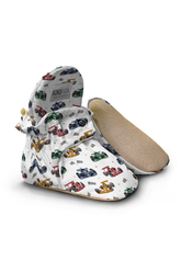 Formula Pattern Slippers, Non-Slip Sole, Organic Cotton Lined, Unisex Baby Slippers