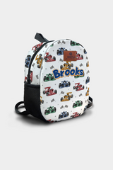 Formula Pattern Personalized Backpack – Medium Size Kids Backpack for Ages 3–6, Daycare Bag