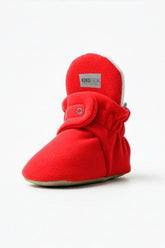 Red Fleece Baby Slippers β Soft & Safe First Step Shoes