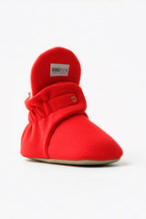 Red Fleece Baby Slippers – Soft & Safe First Step Shoes